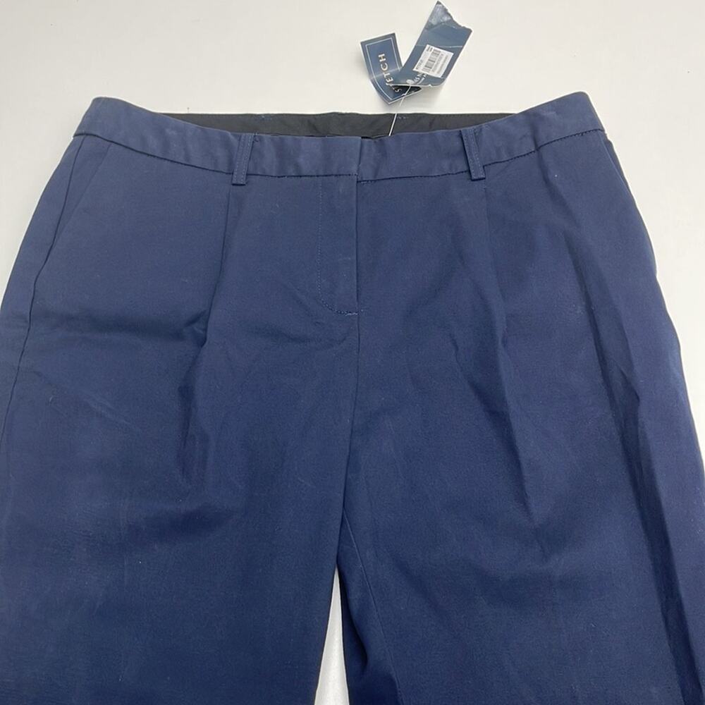 JONES NEW YORK Women’s 8P Navy Blue Stretch Cuffed Crop